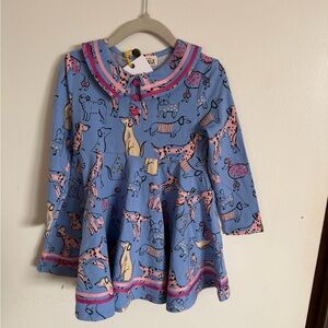 Blue and Pink Kids Casual Dress